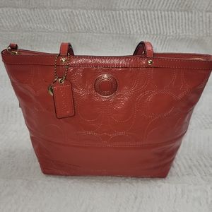 VTG Coach signature C bag in Coral